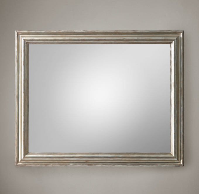 Baroque Aged Silver Leaf Mirror