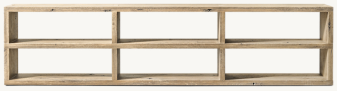 Oak Brûlé Waterfall 96&#34; Low Console Table