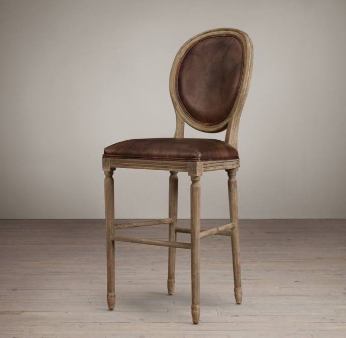 Classic Leather Table & Stool - Round