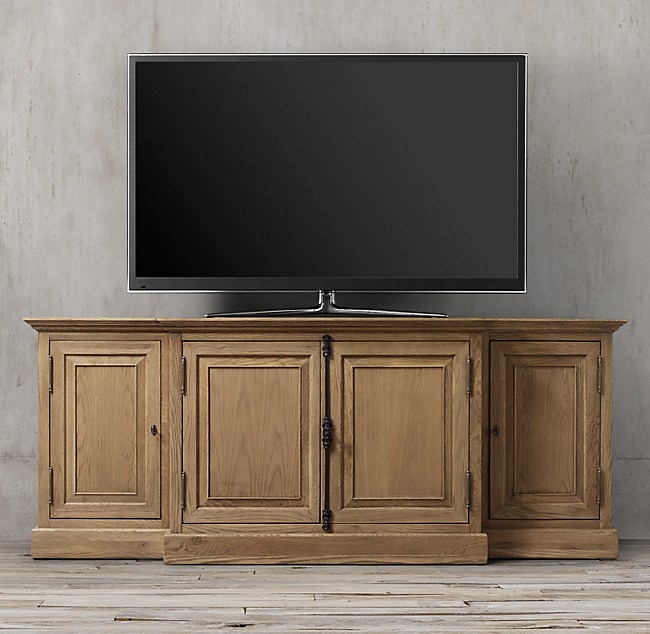 french panel 80" media console