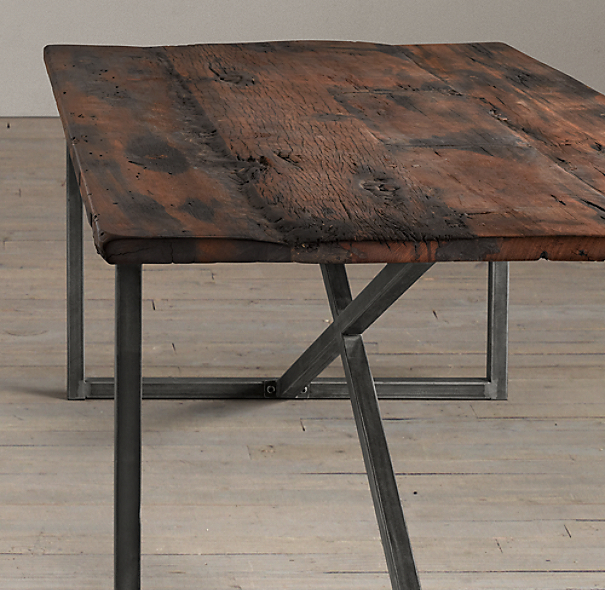 Salvaged Boatwood Rectangular Dining Table