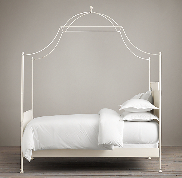 19th C. Campaign Iron Canopy Bed