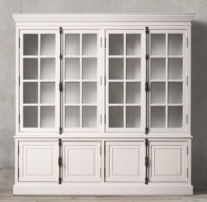 French Casement 4 Door Sideboard Hutch