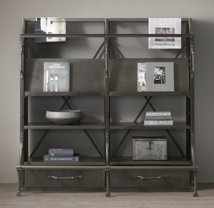 French Library Magazine Display Rack