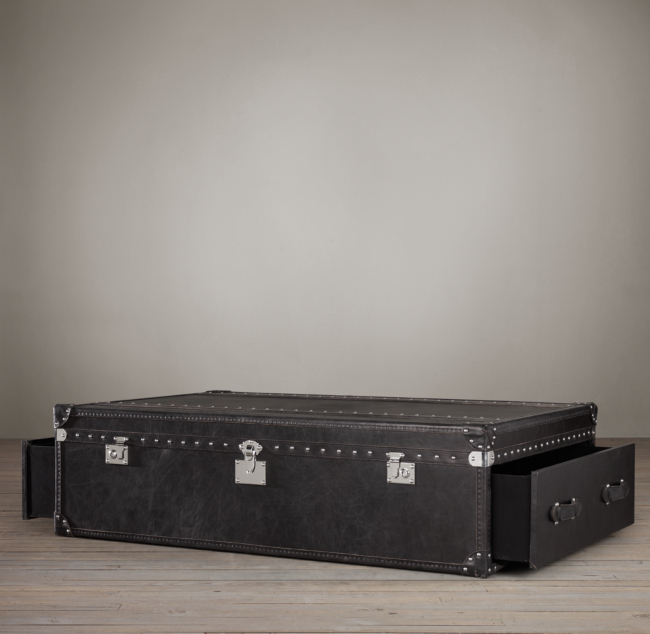 Restoration Hardware Mayfair Steamer Trunk Coffee Table (Was 1995