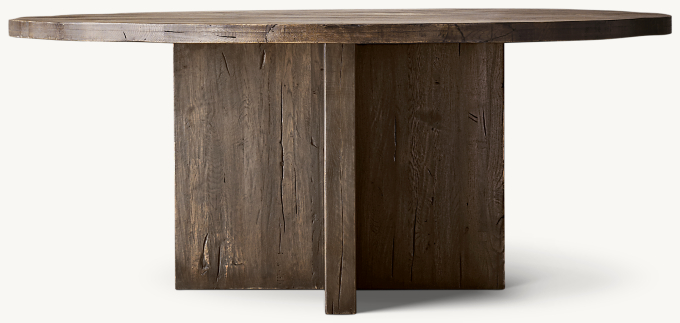 Reclaimed Oak Round Dining Table
