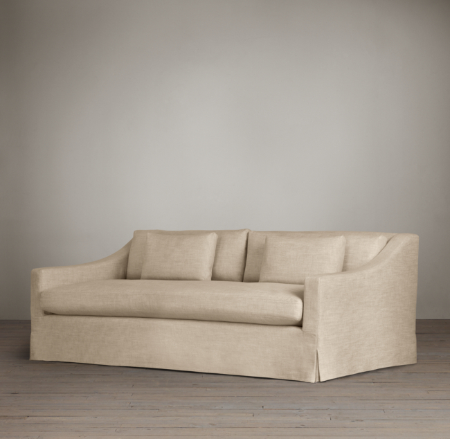Restoration Hardware Slope Arm Sofa Slipcover