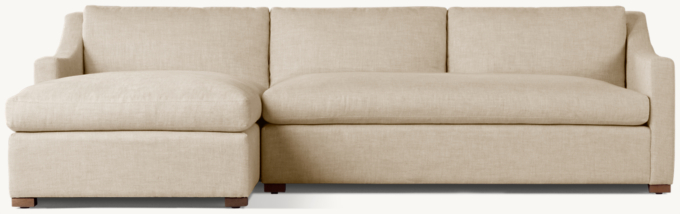 Belgian Classic Slope Arm Left-Arm Sofa-Chaise Bench-Seat Sectional