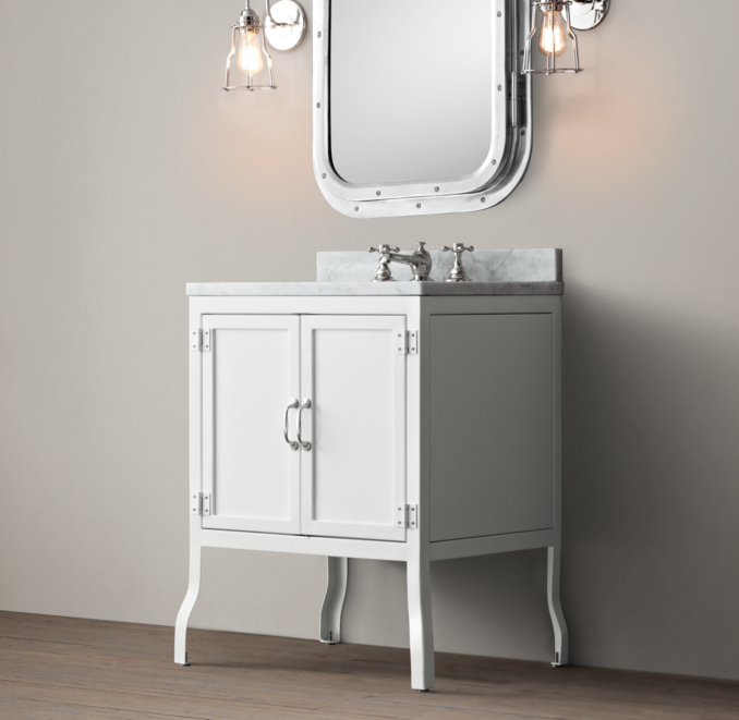 Pharmacy Powder Room Vanity