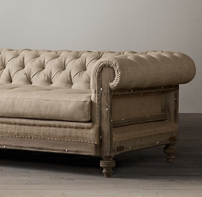 Deconstructed Chesterfield Upholstered Sofa