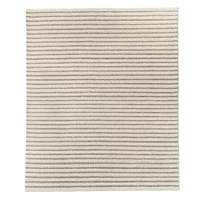 Braided Stripe Rug Grey