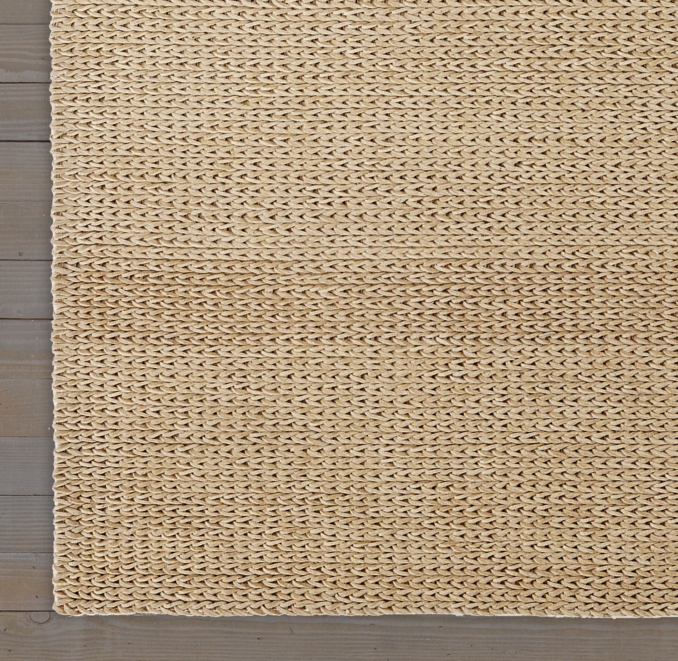 Braided Felt Rug Swatch Flax