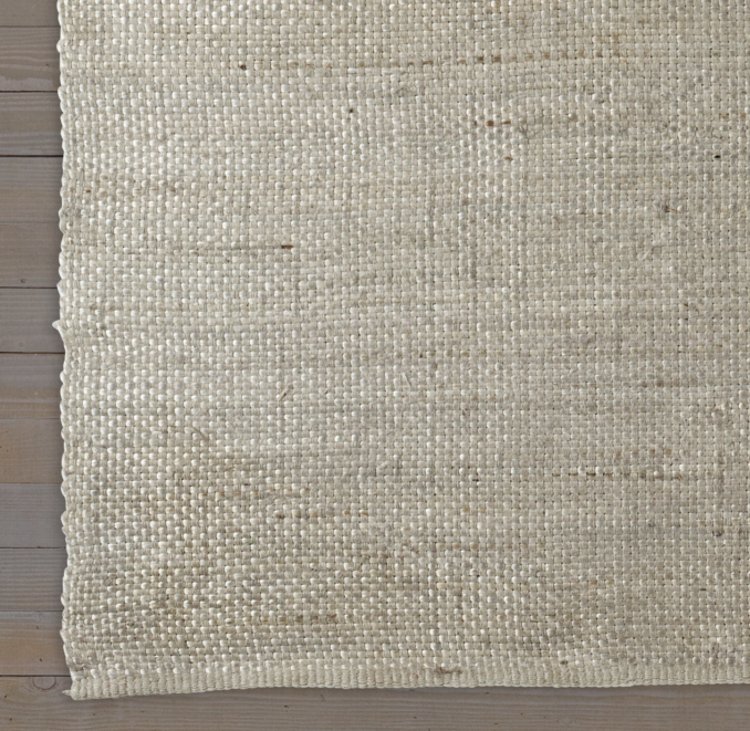 Basket Weave Hemp Rug Swatch Silver