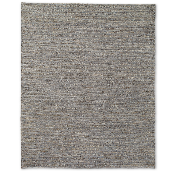 Linear Hemp Rug - Natural Grey