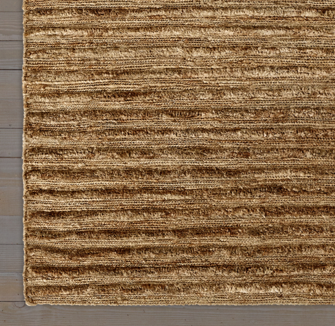 Linear Hemp Rug Swatch - Natural