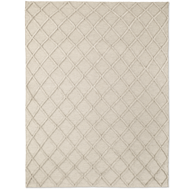 Diamante Flatweave Linen Rug - Oatmeal/Oatmeal