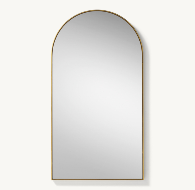 Arched Metal Floating Mirror