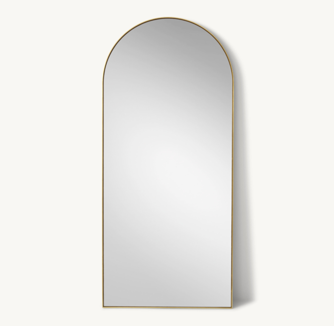 Arched Metal Floor Mirror 