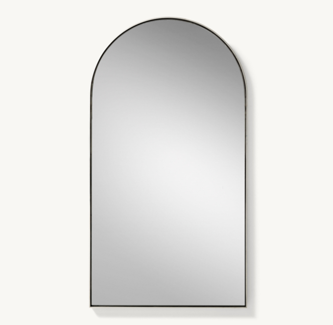 Arched Metal Floating Mirror 