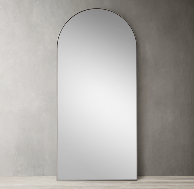 Arched Metal Floor Mirror