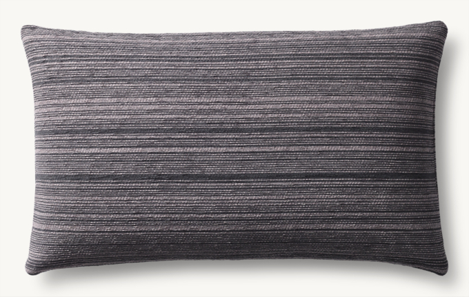 Sumi Striated Outdoor Pillow Cover - Lumbar