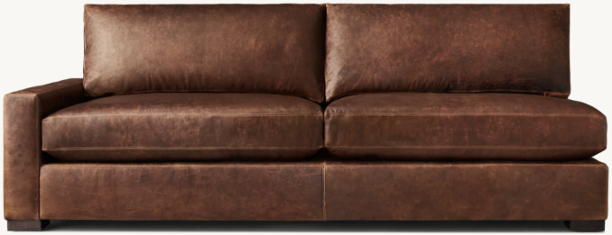 Maxwell Leather Left-Arm Sofa | RH