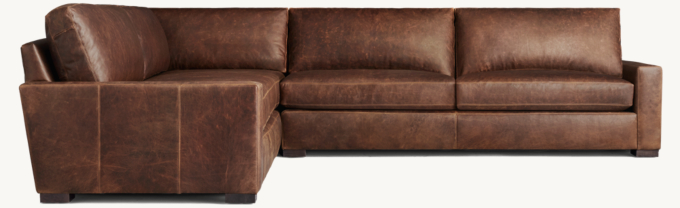 Maxwell Leather Left-Arm L-Sectional