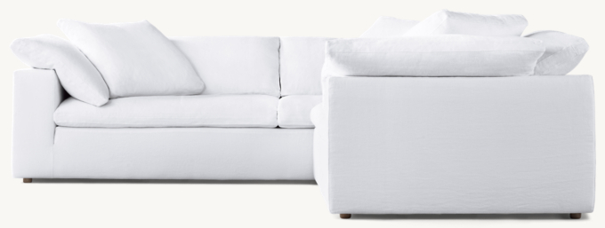 Sofá modular en L con brazo derecho Cloud