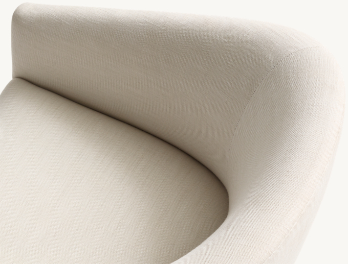 Emery Barrelback Slope Arm Fabric Dining Armchair RH TEEN