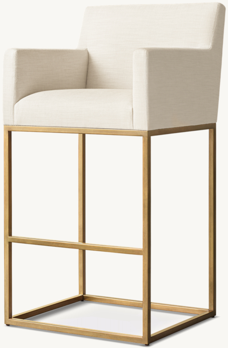Emery Track Arm Fabric Bar & Counter Stool