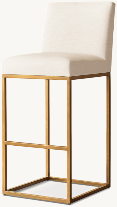 Emery Armless Fabric Bar & Counter Stool | RH
