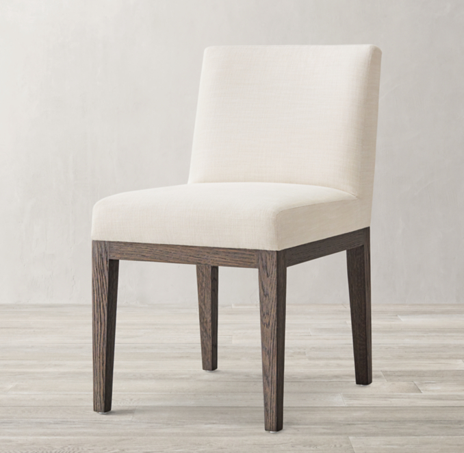 Three Quarter view of Emery Armless Fabric Bar & Counter Stool 