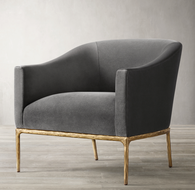 Thaddeus Barrelback Slope Arm Chair