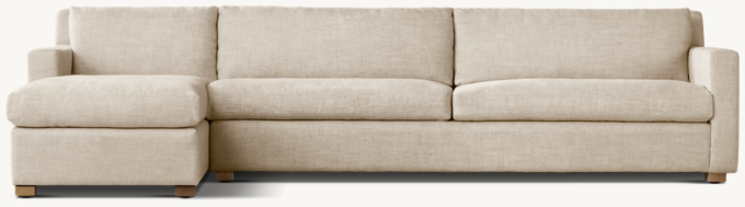 Belgian Track Arm Left-Arm Sofa-Chaise Sectional