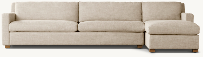 Belgian Track Arm Right-Arm Sofa-Chaise Sectional