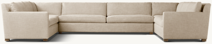 Belgian Track Arm U-Sofa Sectional