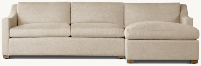 Belgian Classic Slope Arm Right-Arm Sofa-Chaise Sectional