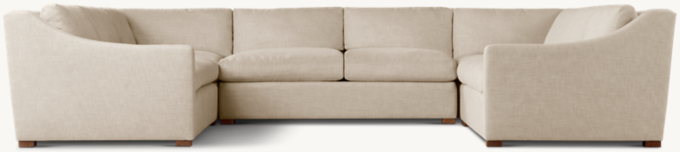 Belgian Classic Slope Arm U-Sofa Sectional