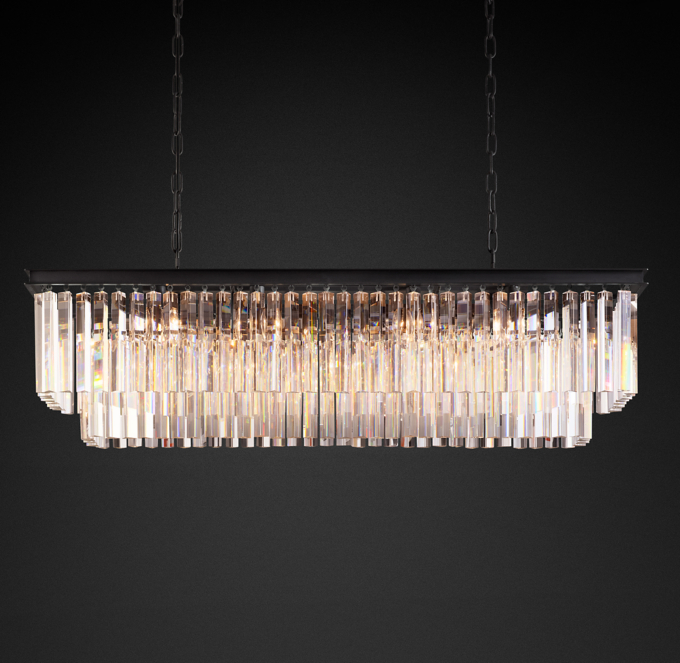 Restoration Hardware Rectangular Chandelier