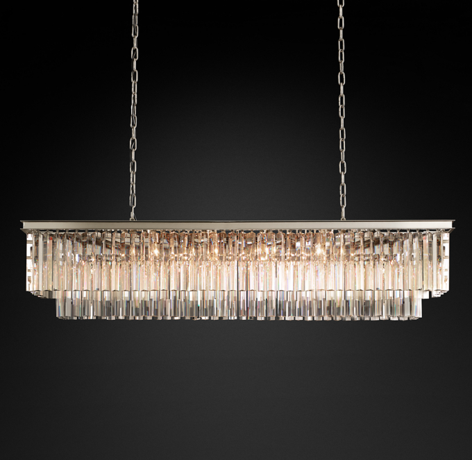 1920s Odeon Rectangular Chandelier 59