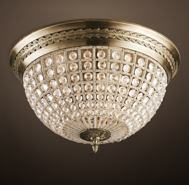 19th C Casbah Crystal Flushmount 24 Restoration Hardware