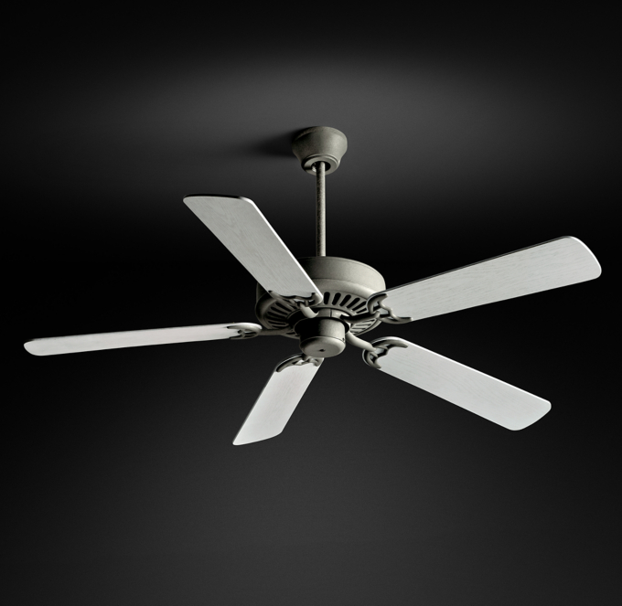 Bistro Ceiling Fan Galvanized Steel