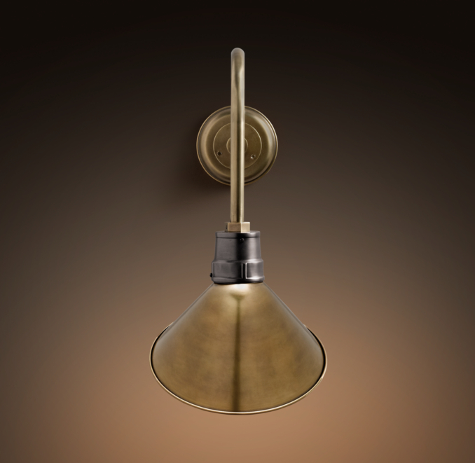 Vintage Barn Angled Shade Sconce