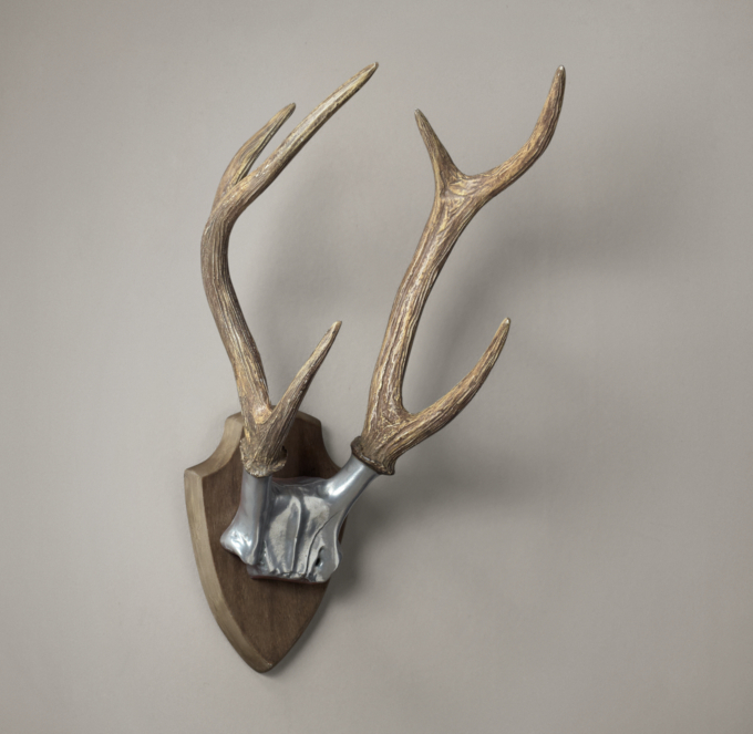 Deer Antlers in Cast Resin - Aluminum