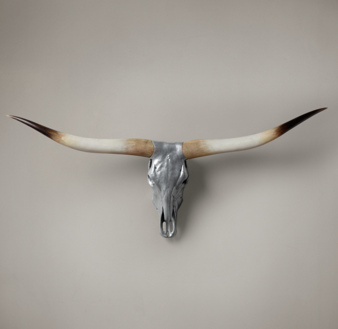 Texas Longhorn Steer Skull - Aluminum