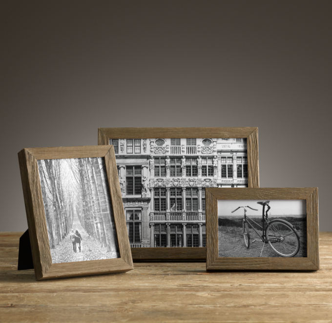 Weathered Oak Narrow Tabletop Frames