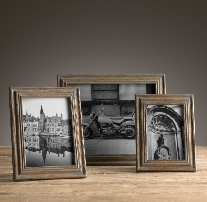 Weathered Oak Stepped Tabletop Frames