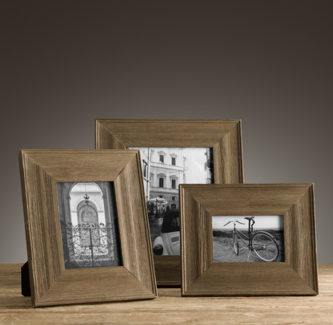 Weathered Oak Wide Tabletop Frames