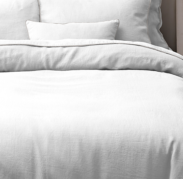 Stonewashed Belgian Linen Tipped Duvet Cover
