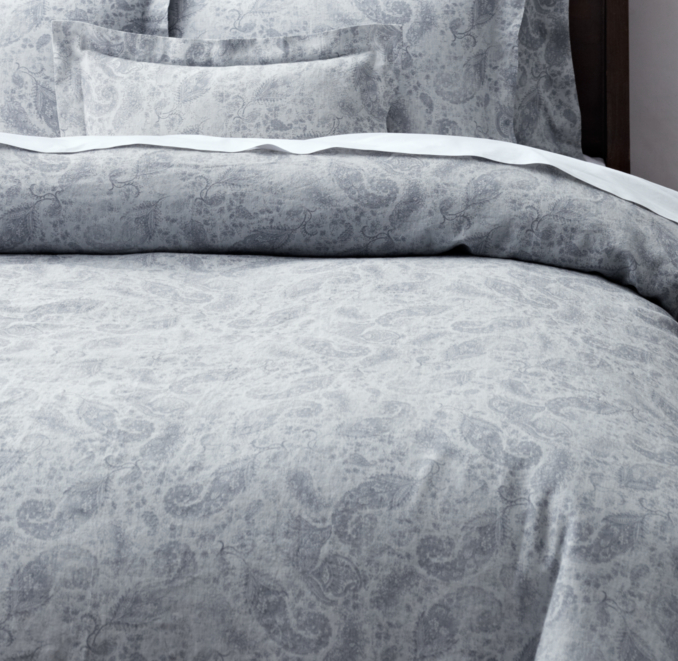 Belgian Linen Paisley Duvet Cover